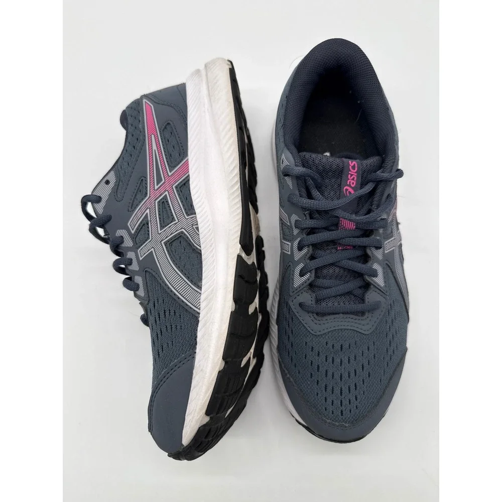 ASICS Gel-Contend 8 Running Shoes Womens 10 Grey Pink Excellent 1012B320